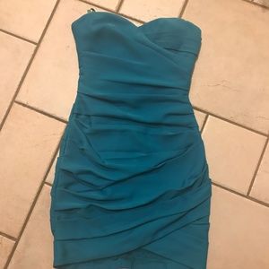 BCBG Maxazria Strapless "Madge" Ruched Dress Size